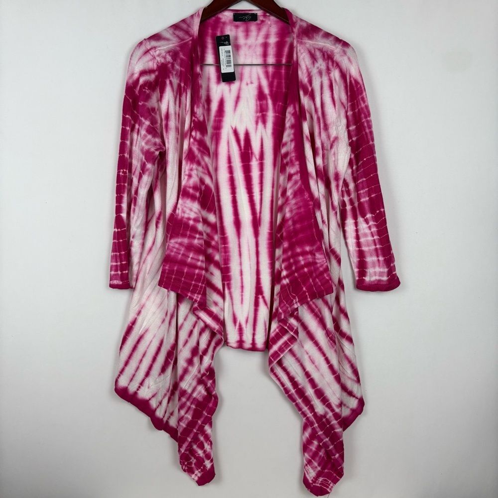 NWT Cyrus‎ Long Front Tie Dye Open Cardigan